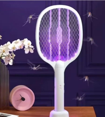 ZapAway USB Electric Mosquito Lamp & Fly Swatter – Portable Handheld Triple-Layer Mesh for Instant Relief