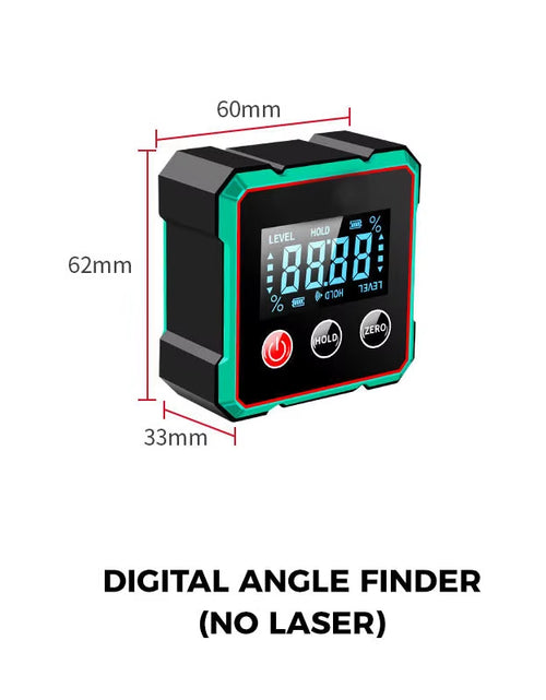 Load image into Gallery viewer, AngleMaster 360° Digital Protractor – Magnetic Laser Angle Finder with LCD Display &amp; Inclinometer
