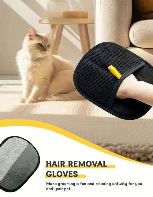 Load image into Gallery viewer, FurGone Duo Gloves – Double-Sided Electrostatic Pet Hair Removal &amp; Grooming Gloves
