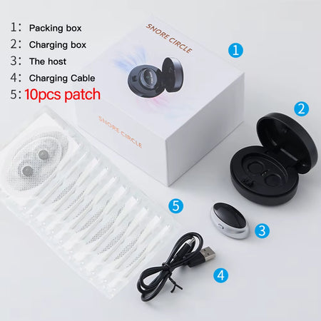 SmartSnore™ 5-Pair EMS Anti-Snoring Device – Breathe Easy, Sleep Deep