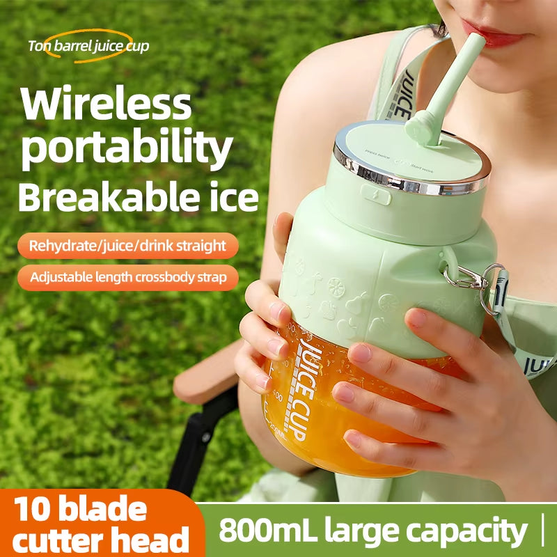 PowerJuice 800ml Electric Sports Cup – USB Rechargeable Juicer for Smoothies, Shakes, & More